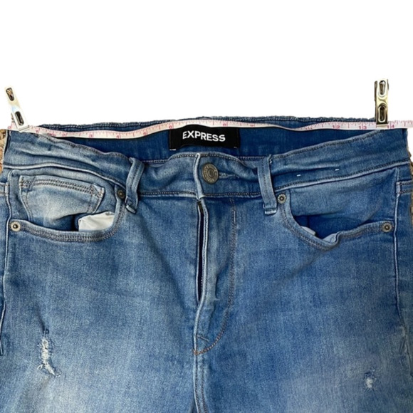 Express Distressed Stretch Skinny Jeans - Picture 7 of 8